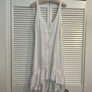 American Eagle slip dress one size nwot white high lo hem scoop neck